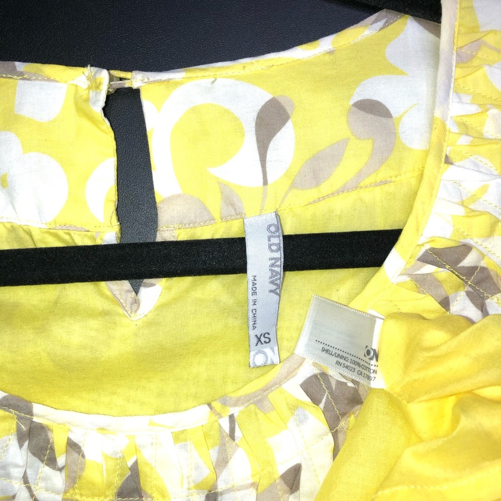Old Navy Yellow Floral Ruffle Mini XS Dress - Picture 2 of 16